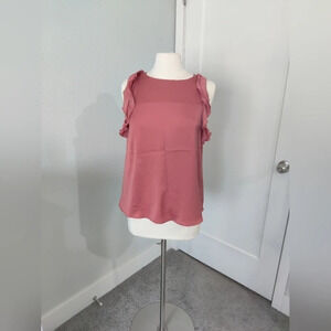 H&M Silk Copper Scoop Neck Blouse